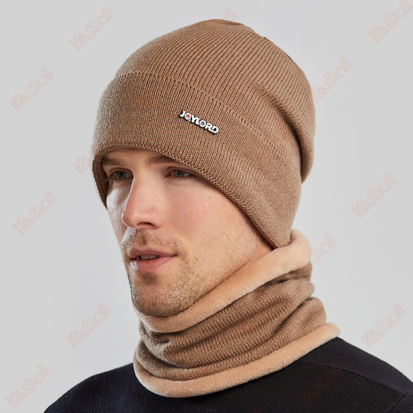 winter beanie knitted hat neck protection
